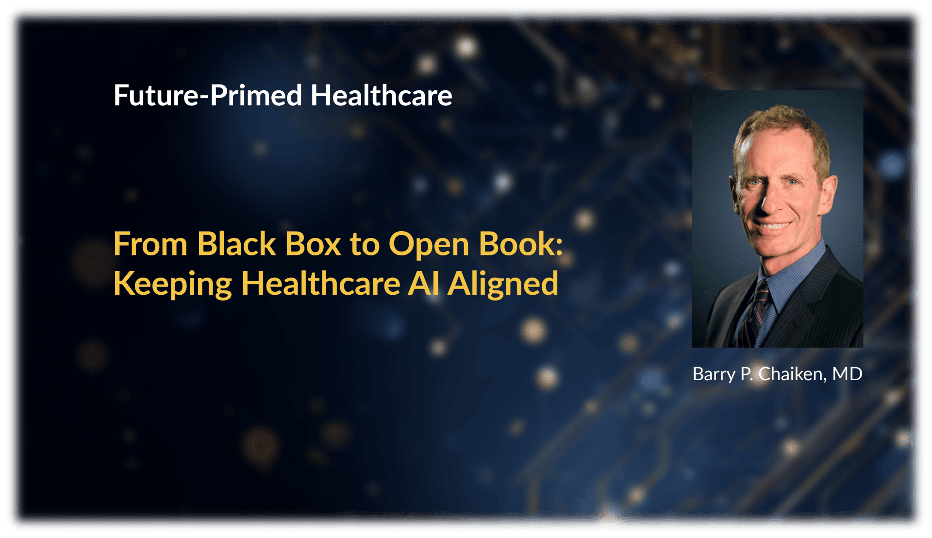 From Black Box to Open Book - title slide