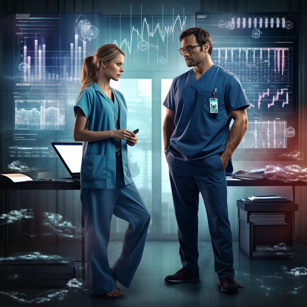 doctor and nurse graphic image